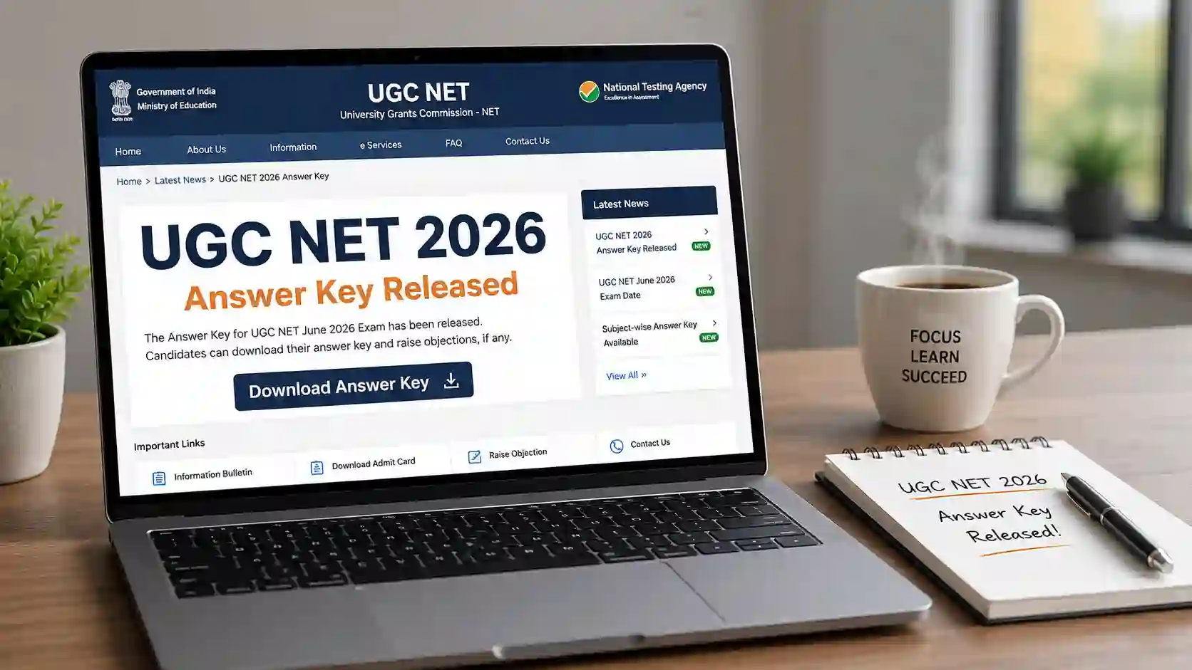 UGC NET June 2026 Answer Key Download Process